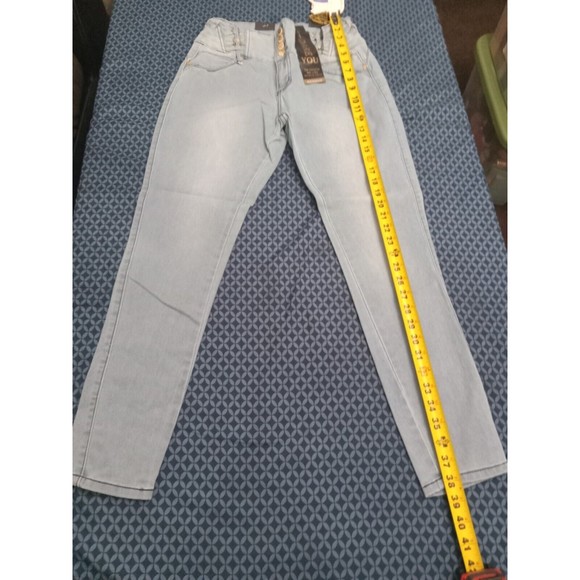 WAIST 30 SIZE 9 B JEANS DENIM LIGHT BLUE STRETCH  IN, 9-2 Z237, SKINNY JEANS - Picture 8 of 16